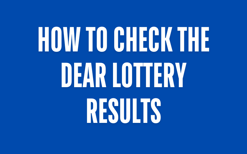 how to check the dear lottery results